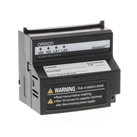 Omron 3G3AX-MX2-EIP-A Instruction Sheet