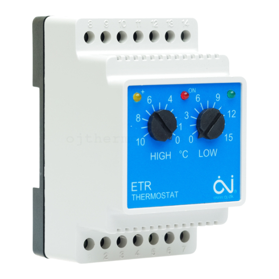 OJ Electronics ETR Series Instructions Manual