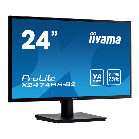 Iiyama ProLite XB2474HV Manuals