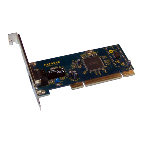 NETGEAR FA311 - 10/100Mbps PCI Ethernet Interface Card Manuals