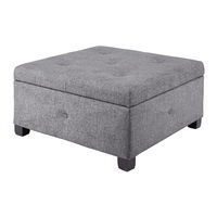 Madison Park ASPEN BUTTON TUFTED STORAGE OTTOMAN Assembly Instructions
