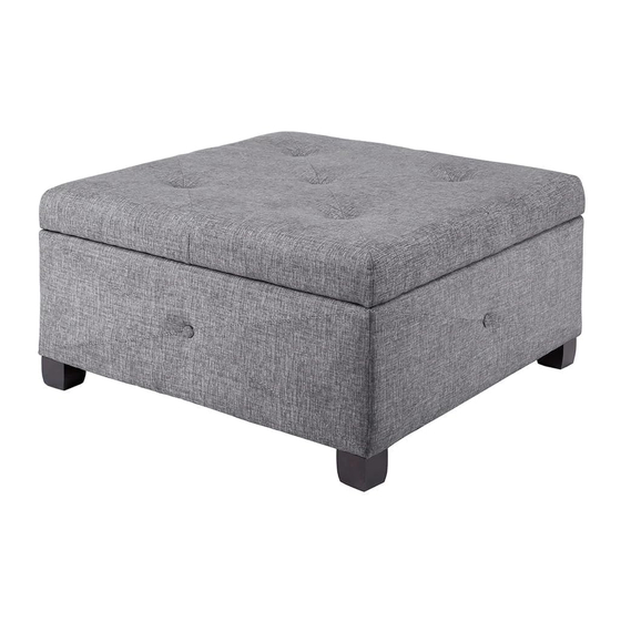 Madison Park ASPEN BUTTON TUFTED STORAGE OTTOMAN Assembly Instructions