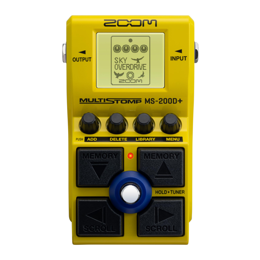 ZOOM MS-200D+ Manual