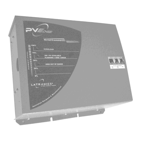Latronics PVE 1200 Instruction Manual