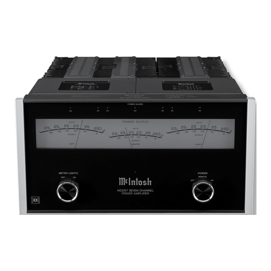 User Manuals: McIntosh MC257 Home Theater Amplifier