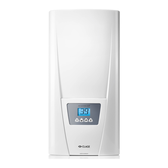clage DEX12 ELECTRONIC MPS Installing Instructions For The Professional