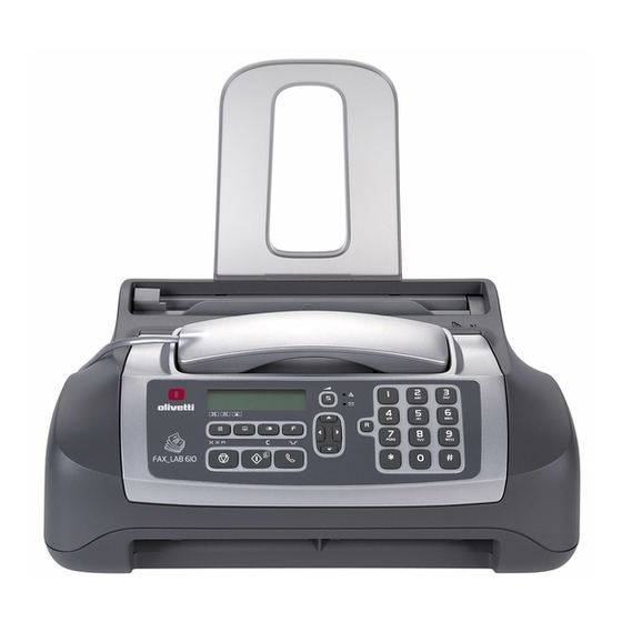 Olivetti Fax-Lab 610 Instructions For Use Manual