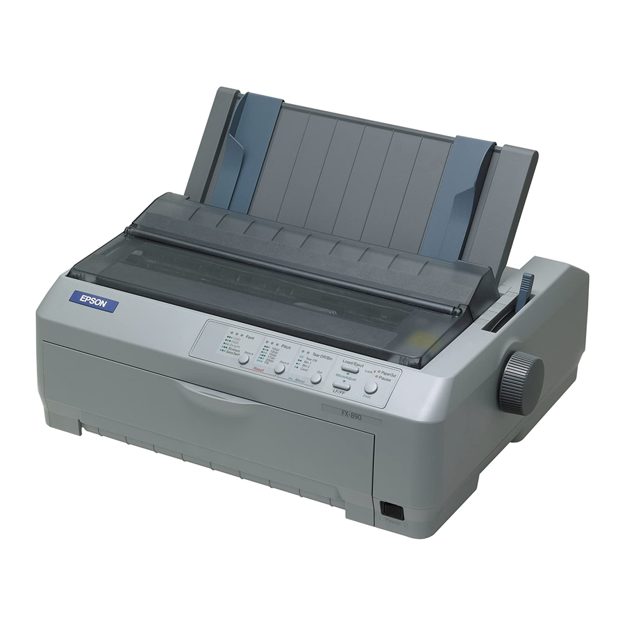 Epson 890N - FX B/W Dot-matrix Printer Manuals
