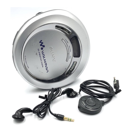 Sony Walkman D-EJ625 Service Manual