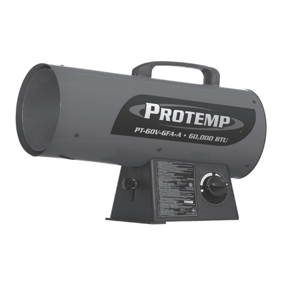 Pinnacle Climate Technologies Protemp PT-60V-GFA-A User's Manual & Operating Instructions