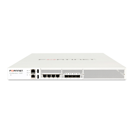 Fortinet FSA-1000F Quick Start Manual