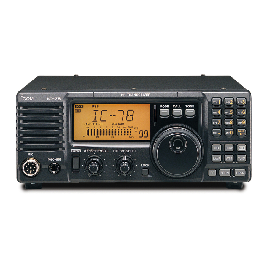 Icom IC-78 Instruction Manual
