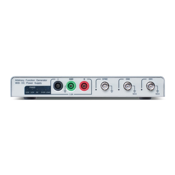 GW Instek AFG-125 Quick Start Manual