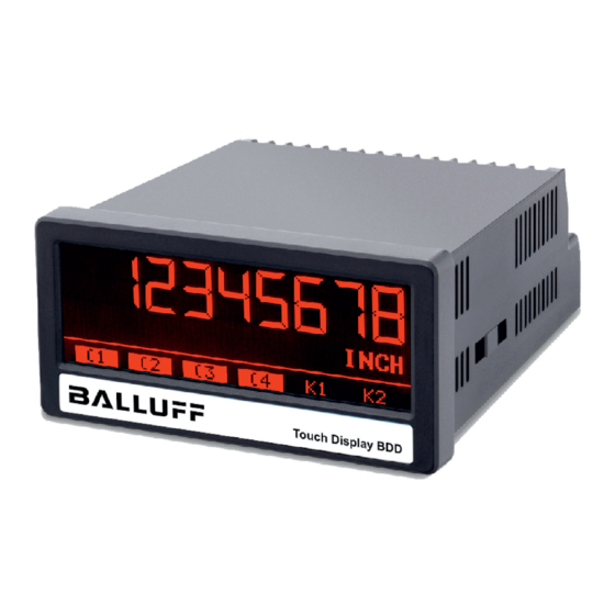 Balluff BDD 750 S Series Display Monitor Manuals