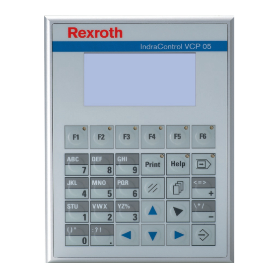 Bosch Rexroth IndraControl VCP 05.2 Manuals