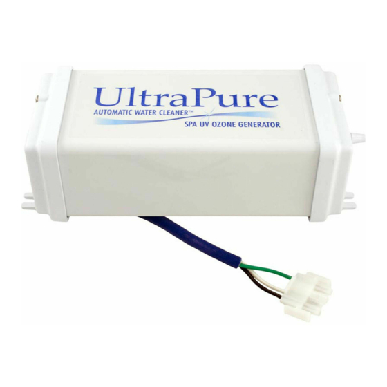 Water quality UltraPure UPS Series Owner's Manual & Installation Manual