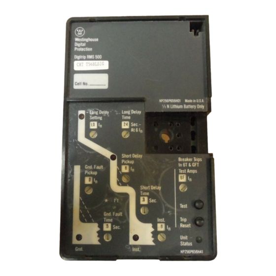 Westinghouse Digitrip RMS 500 Instructions For Use Manual