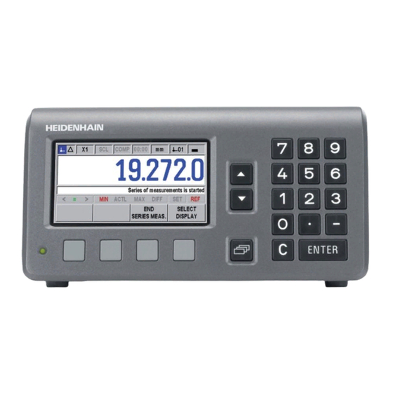 HEIDENHAIN ND 287 Quick Reference Manual