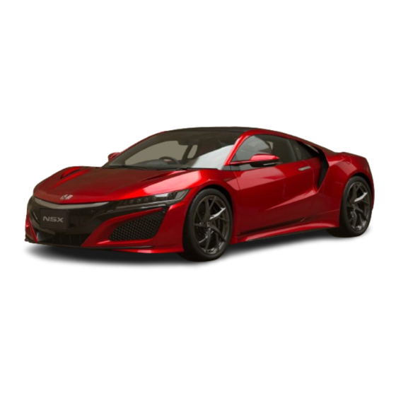 Honda Acura NSX 2017 Owner's Manual