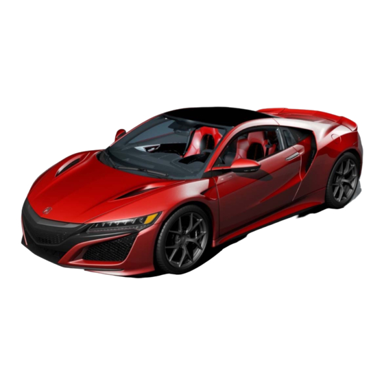 Honda Acura NSX 2017 Emergency Response Manual