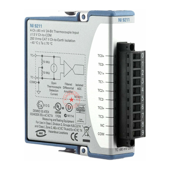 National Instruments NI 9211 Getting Started Manual