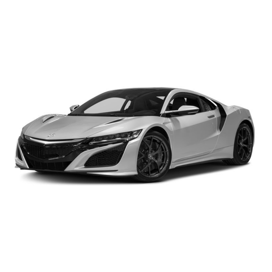 Honda Acura NSX 2017 Towing And Road Service Manual