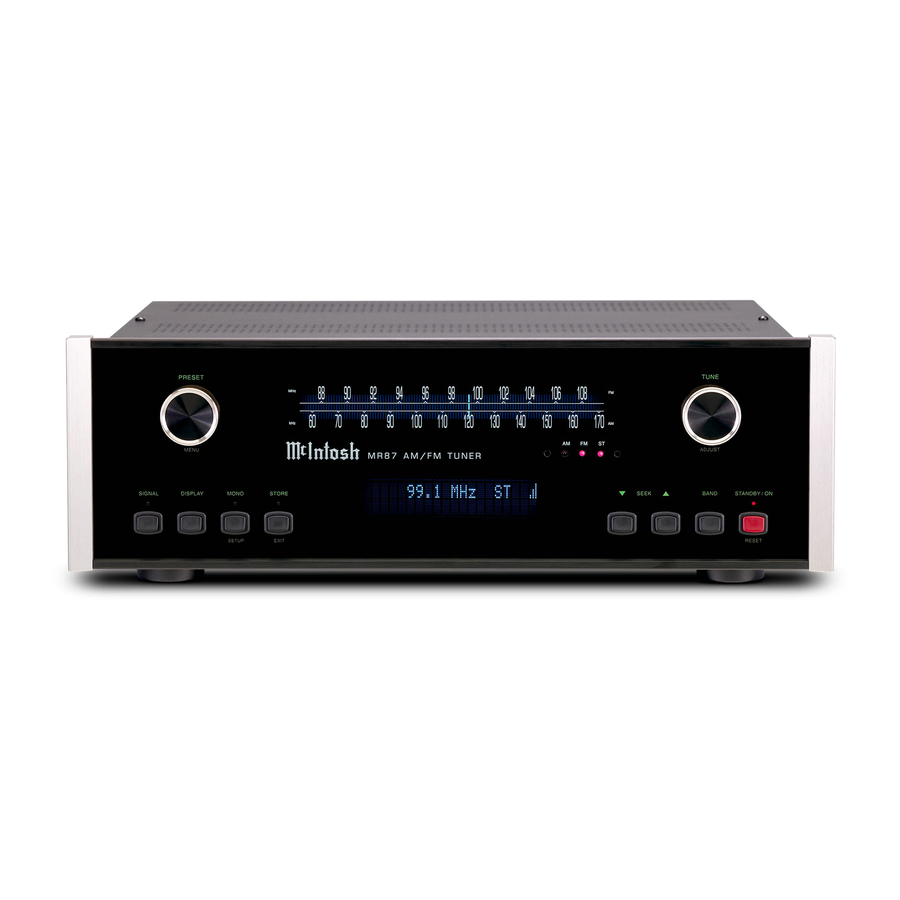 McIntosh MR87 Owner's Manual