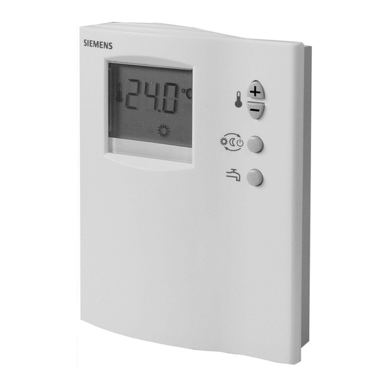 Siemens RDD10.1DHW Operating Instructions