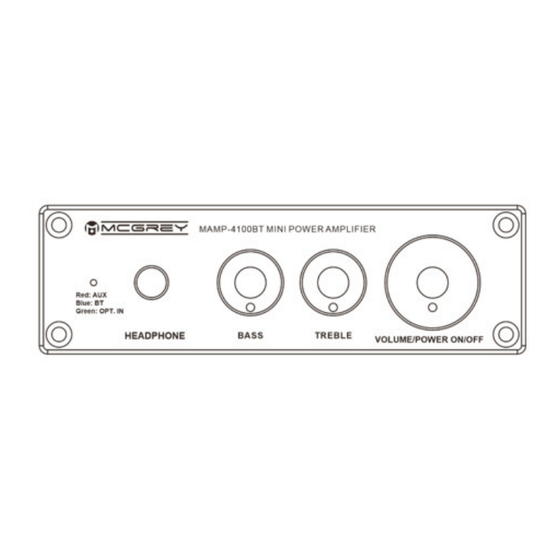 McGrey MAMP-4100BT Operating Instructions Manual