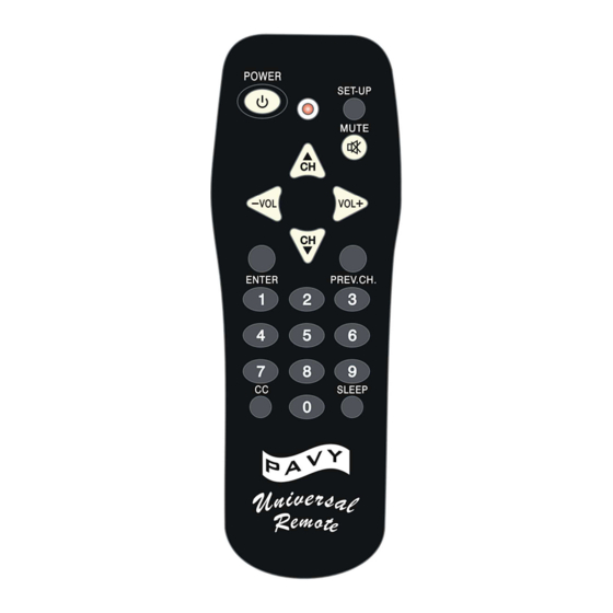 Pavy PV-11 Programming Manual