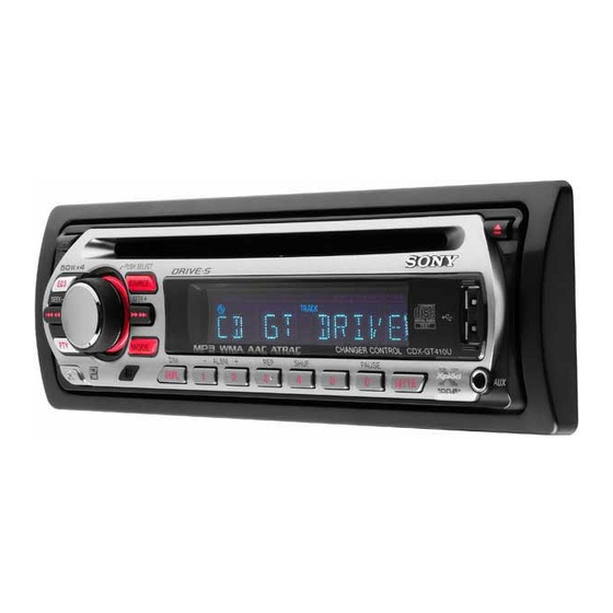 Sony CDX-GT410U Installation/Connections