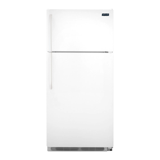 Crosley Refrigerator Top Mount Use And Care Manual