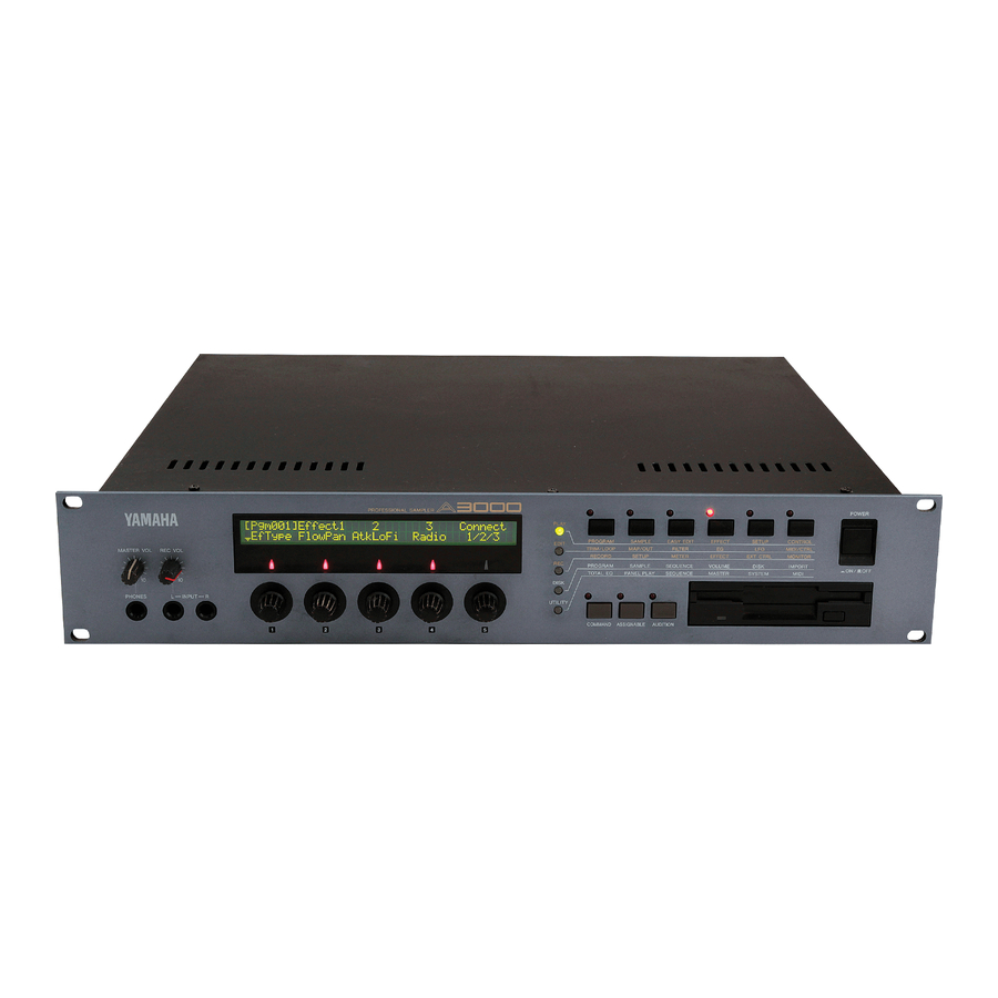 Yamaha A3000 Quick Manual