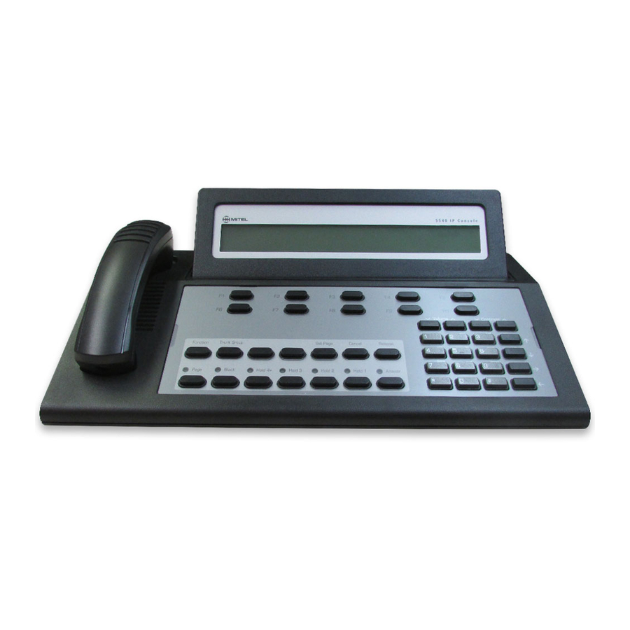 Mitel 5540 Quick Reference Manual