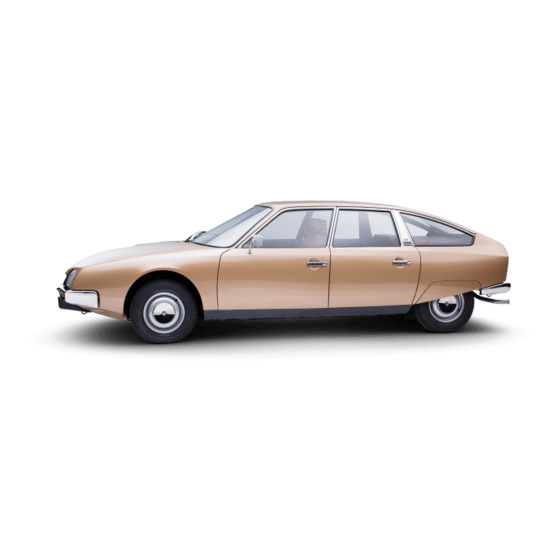 CITROEN CX 2400 GTI Repair Manual
