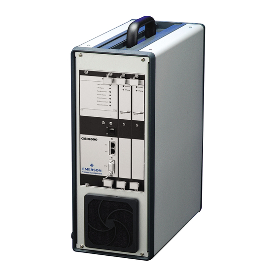 Emerson Machinery Health Expert CSI 2600 User Manual