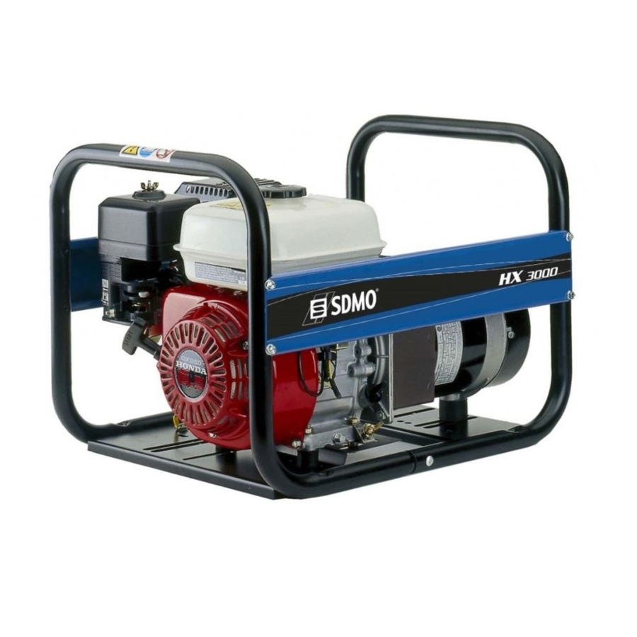 SDMO Kohler HX 3000 C Instruction And Maintenance Manual