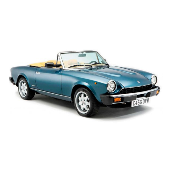 Fiat Spider 124 1975 Service Manual