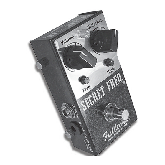 Fulltone Secret Freq Product Manual