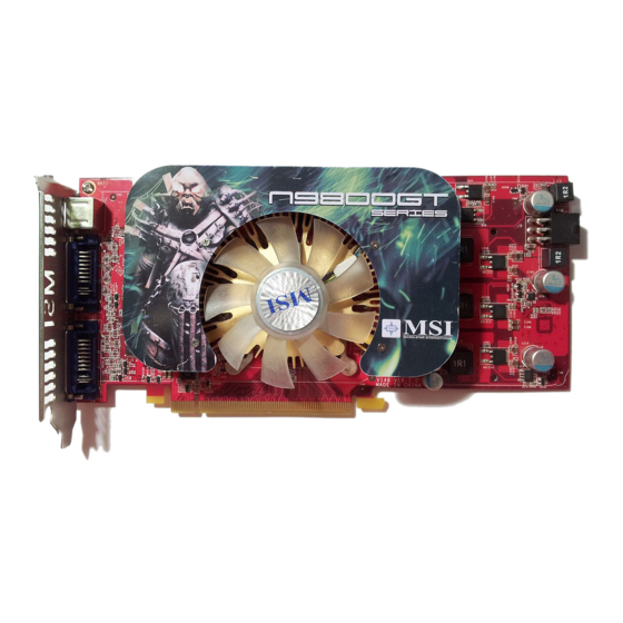 MSI N9800GT series Quick User Manual