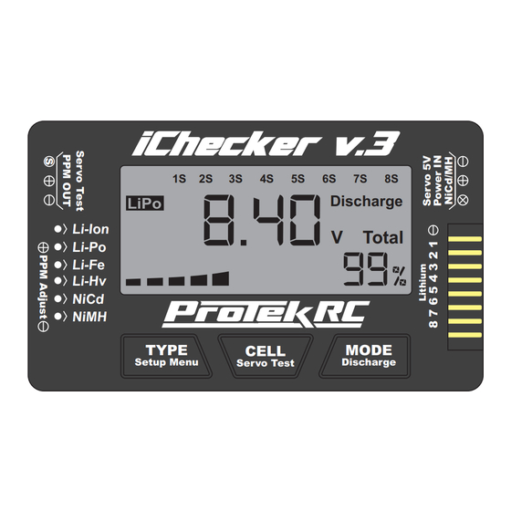 Protek RC iChecker v3 Operating Instructions