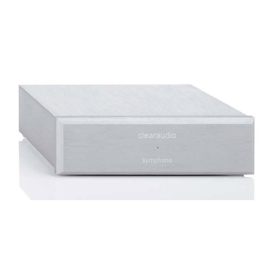 Clearaudio symphono plus User Manual