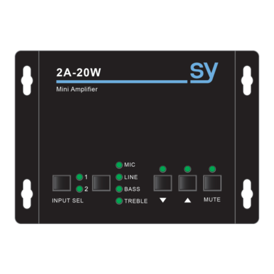 SY 2A-20W Installation Manual