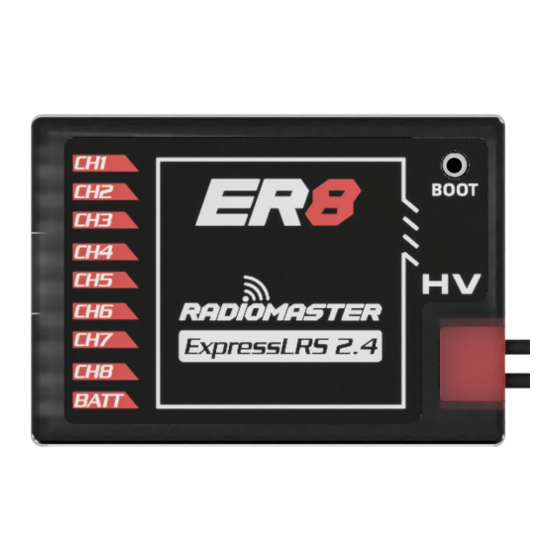 RadioMaster ER8 Quick Start Manual