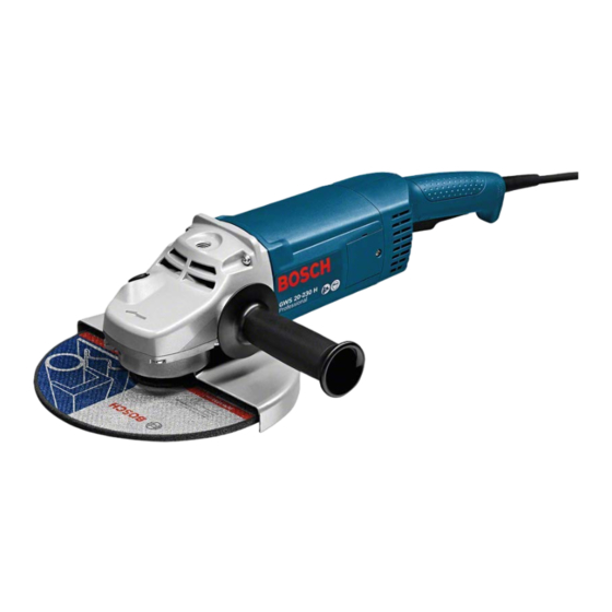Bosch GWS Professiona 20-230 Original Instructions Manual