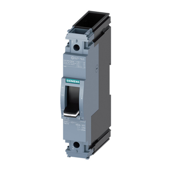 Siemens 3VA51 ED2 Series Operating Instructions Manual
