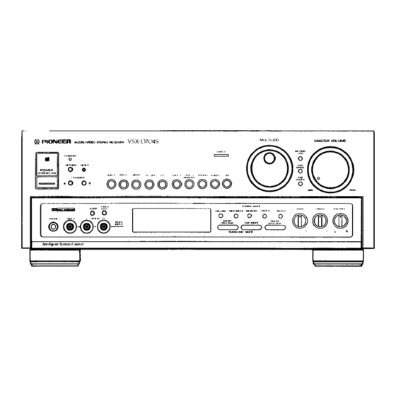Pioneer VSX-D704S Operating Instructions Manual