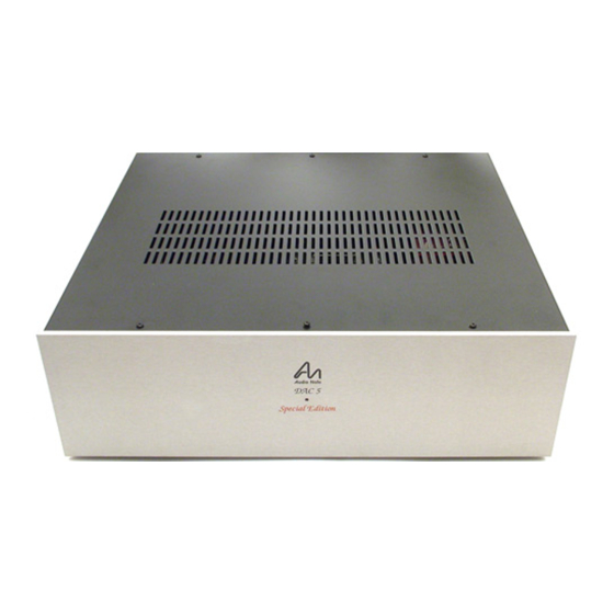 Audio Note DAC5 Special Owner's Information