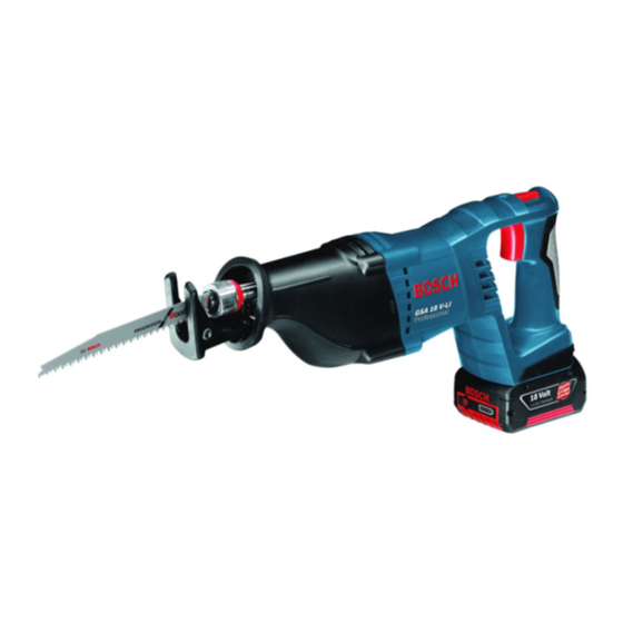 Bosch GSA 18 V-LI Professional Original Instructions Manual