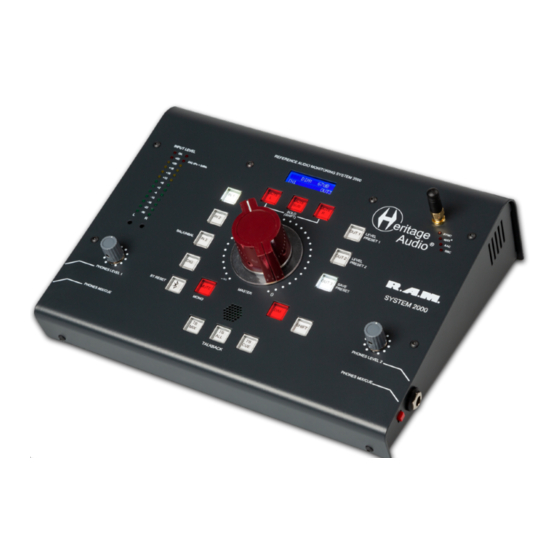 Heritage Audio RAM SYSTEMS 2000 User Manual